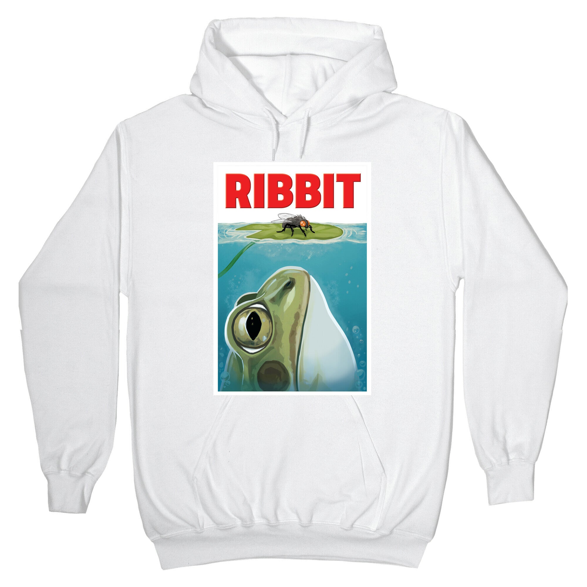 Ribbit Jaws Parody Hoodie